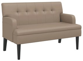 vidaXL Παγκάκι με Πλάτη Καπουτσίνο 112x65,5x75 εκ.