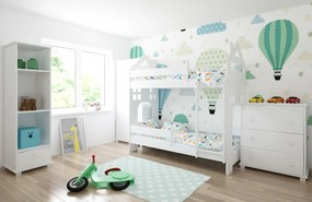 Παιδική Κουκέτα House  White 80x180cm  BC50022A BabyCute (Δώρο τα Στρώματα)