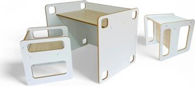 Σέτ Παιδικό Τραπεζάκι με 2 Καρέκλες Cubus White