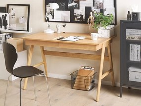 Τραπέζι γραφείου Berwyn 834, Με συρτάρια, 75x120x70cm, 30 kg, Ανοιχτό χρώμα ξύλου, Ξύλο: Δρυς | Epipla1.gr