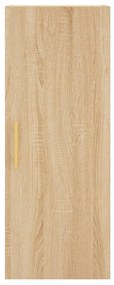 vidaXL Μπουφές Sonoma δρυς 34,5 x 34 x 180 εκ. από Επεξεργασμένο Ξύλο