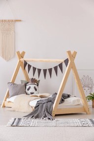 Kρεβάτι Παιδικό Montessori Tipi σε Φυσικό  Ξύλο  80×180cm  Adeko  (Δώρο 10% έκπτωση στο Στρώμα)