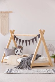 Kρεβάτι Παιδικό Montessori Tipi σε Φυσικό  Ξύλο  90×200cm  Adeko  (Δώρο 10% έκπτωση στο Στρώμα)