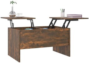 vidaXL Τραπεζάκι Σαλονιού Καπνιστή Δρυς 80x50x42,5εκ. Επεξεργασμ. Ξύλο