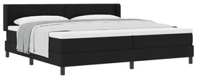 vidaXL Κρεβάτι με ελατήρια Μαύρο 200 x 200 cm Ύφασμα και αφρός