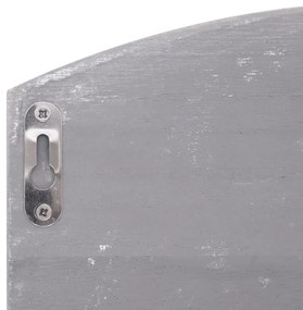 vidaXL Κρεμάστρα Τοίχου Γκρι 50 x 10 x 34 εκ. Ξύλινη