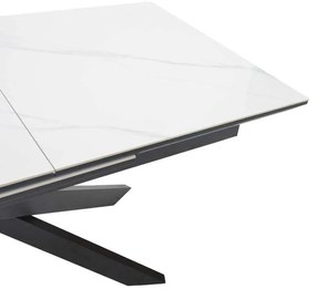 Τραπέζι Rogemi pakoworld γκρι mdf-μαύρο μέταλλο 160-200x90x75εκ