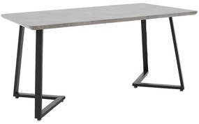 Table Garren MDF in dark cement-black color 150x90x75cm 150x90x75 εκ.