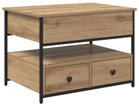 vidaXL Τραπεζάκι σαλονιού με συρτάρι Artisan Oak 70 x 50 x 54.5 εκ