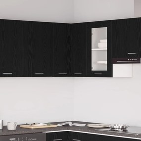 vidaXL Γωνιακό Ντουλάπι - Μαύρο Δρυς - 57x57x60 εκ. - Κατασκευασμένο από Επεξεργασμένο Ξύλο