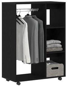 vidaXL Ντουλάπα Μαύρη Δρυς 80x40x110 εκ. από Τεχνητό Ξύλο