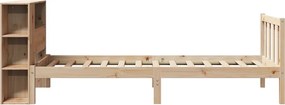 vidaXL Κρεβάτι Βιβλιοθήκη Χωρίς Στρώμα 100x200 εκ. Μασίφ Ξύλο Πεύκο