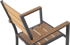 ΠΟΛΥΘΡΟΝΑ ΑΛΟΥΜΙΝΙΟΥ SAGA HM5981.03 ΑΝΘΡΑΚΙ-POLYWOOD ΣΕ ΦΥΣΙΚΟ 55x55x86Υεκ.