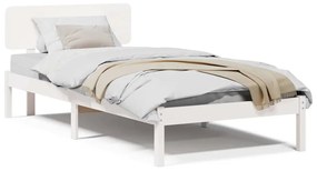 vidaXL Σκελετός Κρεβατιού Λευκό 80 x 200 cm Μασίφ ξύλο πεύκου