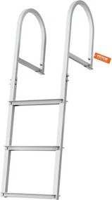 VEVOR Aluminum Dock Ladder Boat Dock Ladder Removable 3 Steps with 500lbs Load