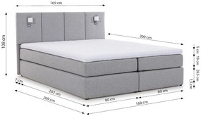 Επενδυμένο κρεβάτι Istria -Gkri-200 x 200