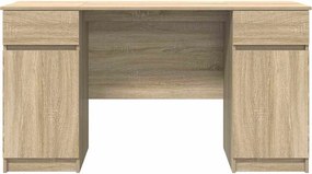 vidaXL Γραφείο Sonoma Δρυς 140 x 49 x 76 εκ. Επεξεργασμένο ξύλο