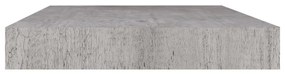 Ράφι Τοίχου Γκρι Σκυροδέματος 50x23x3,8 εκ. από MDF - Γκρι