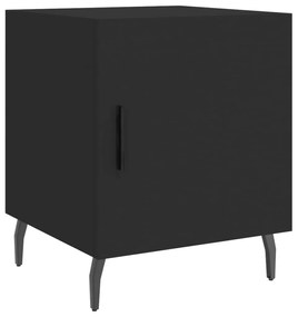 vidaXL Κομοδίνο Μαύρο 40 x 40 x 50 εκ. από Επεξεργασμένο Ξύλο