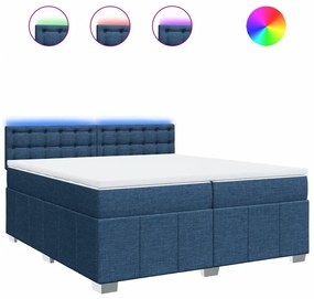 ΚΡΕΒΑΤΙ BOXSPRING ΜΕ ΣΤΡΩΜΑ ΜΠΛΕ 200X200 ΕΚ. ΥΦΑΣΜΑΤΙΝΟ 3289495