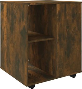 vidaXL Ντουλάπι Με Ροδάκια Καπνιστή Δρυς 60x53x72 εκ. Επεξεργ. Ξύλο