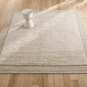 Χειροποίητο τετράγωνο χαλί από μαλλί, EDGI