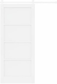 vidaXL Συρόμενη Πόρτα Χειροκίνητος Λευκό 86 x 198.5 cm