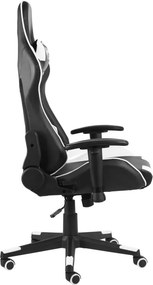 vidaXL Καρέκλα Gaming Περιστρεφόμενη Λευκή PVC