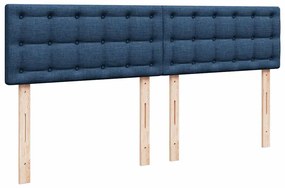 Οθωμανικό κρεβάτι με στρώμα μπλε 160x200cm ύφασμα 3311642