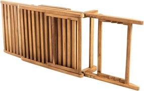 vidaXL Ξαπλώστρα από Μασίφ Ξύλο Teak