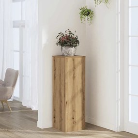 vidaXL Βάσεις Φυτών Αρτισιανή Δρυς 33x33x100 εκ. Επεξ. Ξύλο