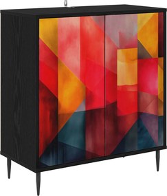 vidaXL Πλαϊνό γραφείο HEESCH Μαύρη Δρυς 69 x 33 x 76 εκ.