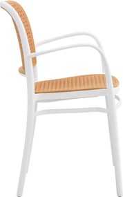 ΠΟΛΥΘΡΟΝΑ ΠΟΛΥΠΡΟΠΥΛΕΝΙΟΥ FLOW HM5938.01 ΛΕΥΚΗ ΚΑΙ ΜΠΕΖ 56x52.5x85.5Υεκ.