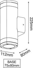Σποτ Εξωτερικού Χώρου Aca Elpis LG2882G D.Grey