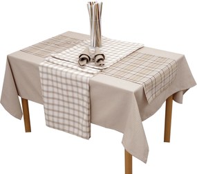 Τραπεζομάντηλο 140x180 Ουαλία Μπεζ Viopros