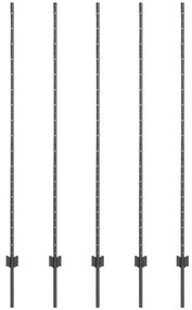 vidaXL Πό posts φράχτη 10 pcs Γκρι 160 cm Ατσάλι