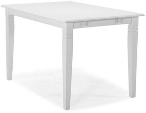 Τραπέζι Bloomington 125, Άσπρο, 74x80x120cm, 26 kg, Ξύλο, Ξύλο: Καουτσούκ | Epipla1.gr