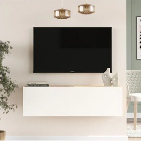 Stewehome Έπιπλο τηλεόρασης με ντουλάπι από πεύκο 100x32x29 cm
