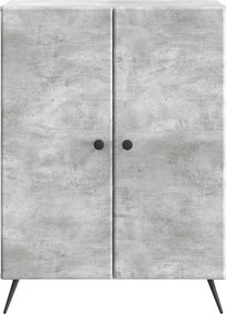 vidaXL Πλαϊνό γραφείο Γκρι Σκυροδέματος 66 x 34,5 x 90 εκ