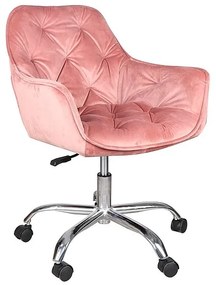 ROTARY CHAIR Q-190 VELVET ANTIQUE ROSE 52 DIOMMI OBRQ190VRA DIOMMI-80-2125
