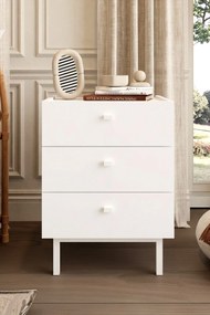 Κομοδίνο Λευκό FLOSA 47.9x36.8x63.5