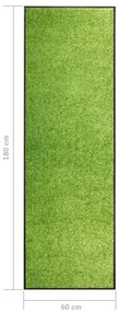 Πατάκι Εισόδου Πλενόμενο Πράσινο 60 x 180 εκ. - Πράσινο