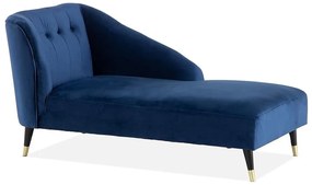 Ανάκλινδρο Augusta 145, Μπλε, 77x68x150cm, Ταπισερί, Πόδια: Ξύλο, Μέταλλο | Epipla1.gr