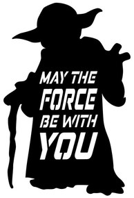 Διακοσμητικό Τοίχου May The Force Be With You 538TNL1113 33x50cm Black Wallity Μέταλλο