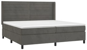 ΚΡΕΒΑΤΙ BOXSPRING ΜΕ ΣΤΡΩΜΑ ΣΚΟΥΡΟ ΓΚΡΙ 200X200 ΕΚ. ΒΕΛΟΥΔΙΝΟ 3132760