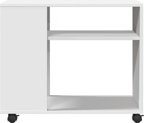 vidaXL Βοηθητικό Τραπέζι με Ρόδες Λευκό 70x35x60 εκ. Επεξεργ. Ξύλο