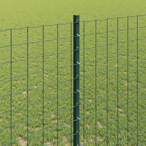 vidaXL Ενσωματωμένος Πόλος Φράχτη 22 pcs Πράσινο 180 cm