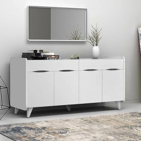 Μπουφές μελαμίνης Sila Megapap χρώμα λευκό 140x45x72εκ.-GP028-0050,1