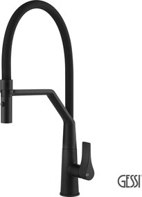Gessi Proton 17191G Black Matt - Μπαταρία Κουζίνας με Ντους