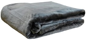 Κουβέρτα Βελουτέ Υπέρδιπλη (220x240) Anna Riska Unicolour Velour Γκρι